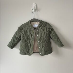 Old Navy Kids Quilted Green Jacket 12-18M
